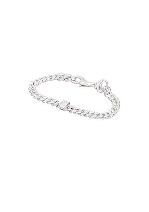 Martine Ali 925 Silver Stone Thin Link Bracelet in Silver - Metallic Silver. Size 7.5in (also in 8.5in).