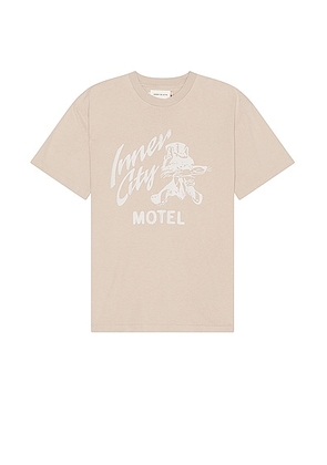 Honor The Gift Inner City Motel Short Sleeve Tee in Brown - Beige. Size S (also in L, M, XL/1X).