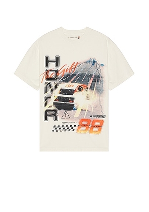 Honor The Gift Grand Prix 2.0 Short Sleeve Tee in White - White. Size S (also in M, XL/1X).