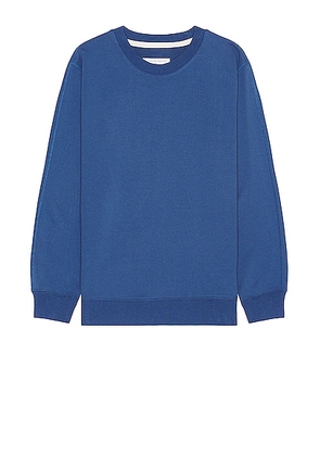 Reigning Champ Midweight Terry Classic Crewneck in Lapis - Blue. Size S (also in L, M, XL/1X).