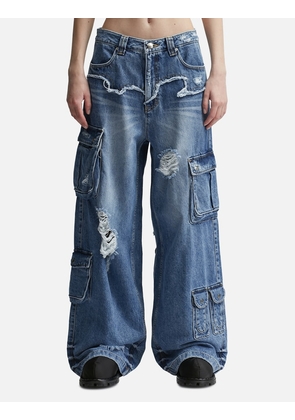 Simiz Denim Cargo Jeans