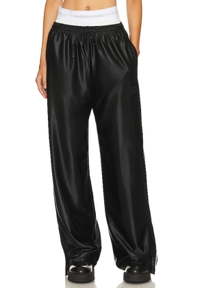 Alexander Wang Track Pant With Brief & Stacked Wang Puff in Black. Size S.