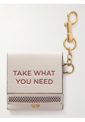Anya Hindmarch - Match Book Embossed Textured-leather Keyring - Off-white - One size