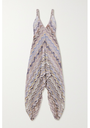 Missoni - Striped Metallic Crochet-knit Coverup - Blue - small,medium,large