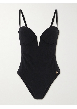 Versace - Embellished Jacquard Swimsuit - Black - 32B,34B,36B,38B,32C,34C,36C,38C,32D,34D,36D,38D