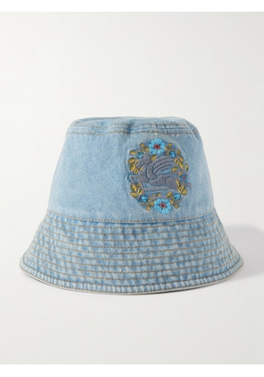 Etro - Embroidered Denim Bucket Hat - Blue - S,M,L