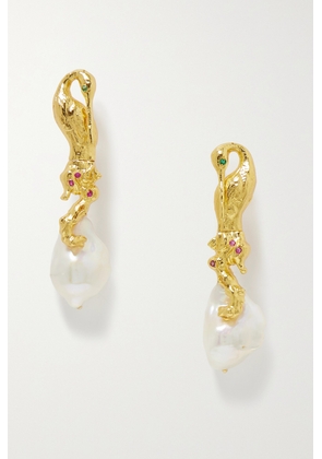 Pacharee - Kinari Gold-plated Multi-stone Earrings - One size