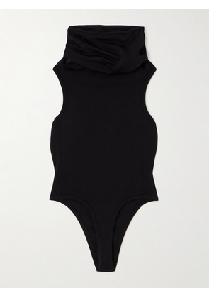 Alaïa - Hooded Stretch-knit Bodysuit - Black - FR34,FR36,FR38,FR40,FR42,FR44