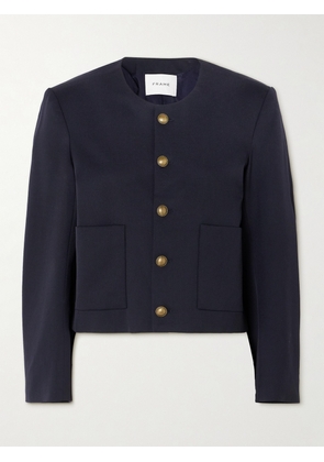 FRAME - Wool-blend Twill Jacket - Blue - xx small,x small,small,medium,large