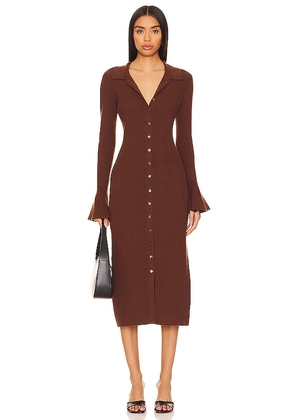 PAIGE Sundara Dress in Brown. Size L, M, S.