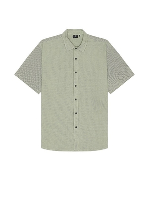 THRILLS Levitation Short Sleeve Shirt in Green. Size L, S, XL.