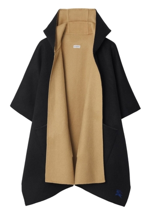 Burberry EKD cashmere hooded cape - Black