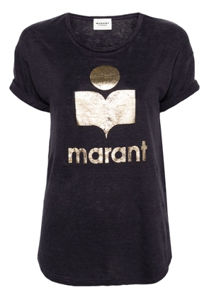 MARANT ÉTOILE Koldi linen T-shirt - Blue