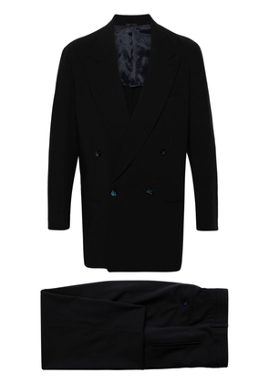 Giorgio Armani virgin wool double-breasted suit - Blue