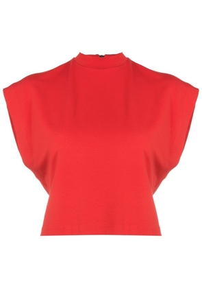 Lenny Niemeyer high-neck cap-sleeve blouse - Red