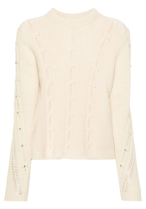 Zadig&Voltaire Morley cable-knit jumper - Neutrals