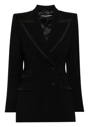 Dolce & Gabbana twill double-breasted blazer - Black