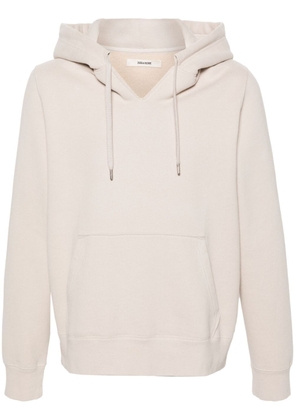 Zadig&Voltaire logo-embroidered papercut-print hoodie - Neutrals