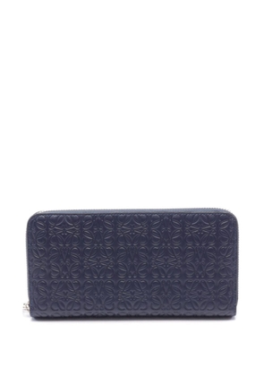 Loewe Pre-Owned Anagram motif zip-around wallet - Blue