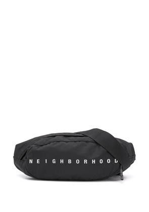 Neighborhood logo print belt bag - Black