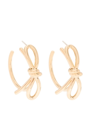 Valentino Garavani bow-detail polished hoop earring - Gold