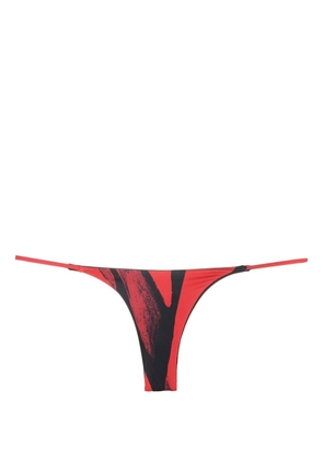 Louisa Ballou abstract-pattern bikini bottoms - Red