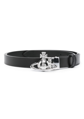 Vivienne Westwood Orb-buckle leather belt - Black