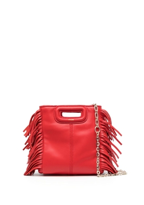Maje M chain-strap leather mini bag - Red