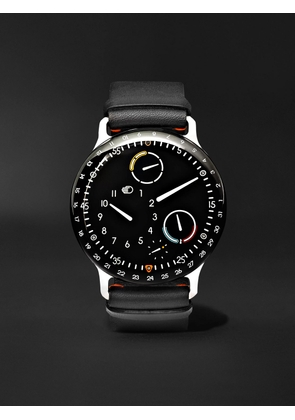 Ressence - Type 3 Automatic 44mm Titanium and Leather Watch, Ref. No. TYPE 3 - Men - Black
