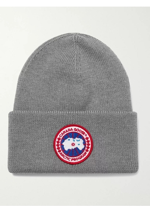 Canada Goose - Logo-Appliquéd Merino Wool Beanie - Men - Gray