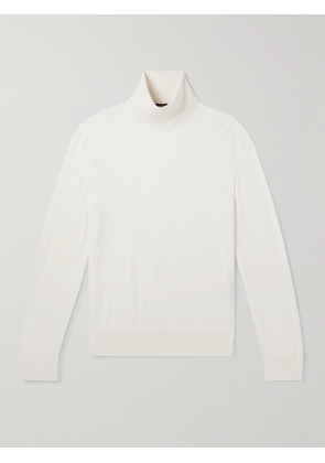 TOM FORD - Cashmere and Silk-Blend Rollneck Sweater - Men - White - IT 46