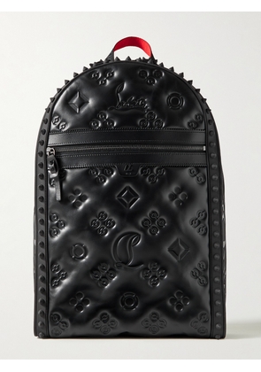 Christian Louboutin - Backparis Studded Logo-Debossed Leather Backpack - Men - Black
