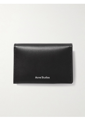 Acne Studios - Logo-Print Leather Bifold Wallet - Men - Black
