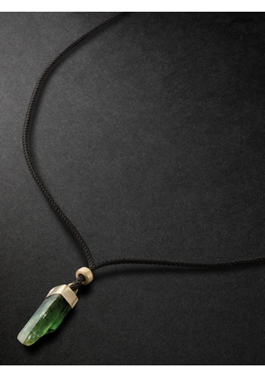 Jacquie Aiche - Gold, Tourmaline and Cord Necklace - Men - Green