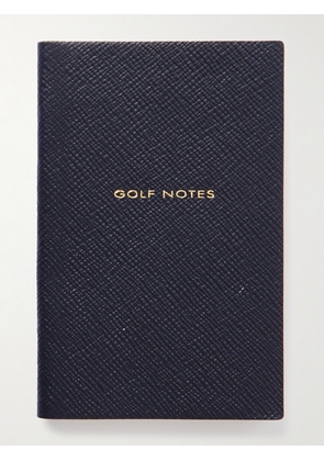 Smythson - Panama Golf Notes Cross-Grain Leather Notebook - Men - Blue