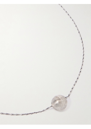 SAINT LAURENT - Oxidised Silver-Tone Pendant Necklace - Men - Silver