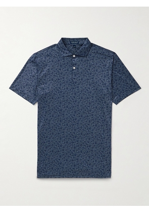Peter Millar - Cayucos Floral-Print Stretch-Jersey Golf Polo Shirt - Men - Blue - S