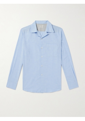 Brunello Cucinelli - Convertible-Collar Cotton Shirt - Men - Blue - S
