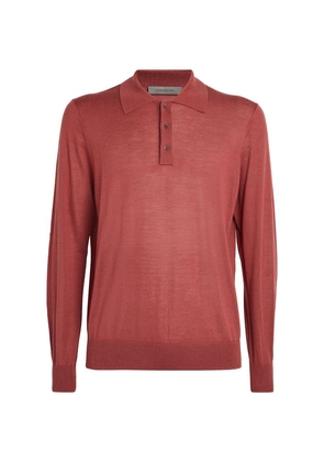 Corneliani Cashmere-Silk Long-Sleeve Polo Shirt