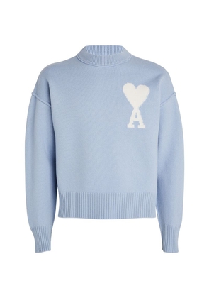 Ami Paris Virgin Wool Logo Sweater