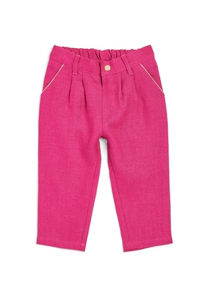 Chloé Kids Linen Pleated Trousers (6-18 Months)