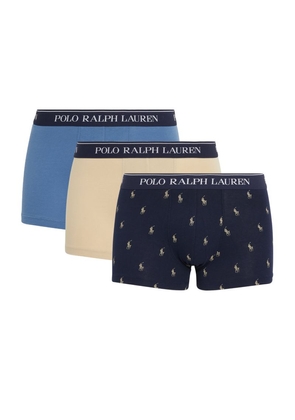 Polo Ralph Lauren Stretch-Cotton Classic Trunks (Pack Of 3)
