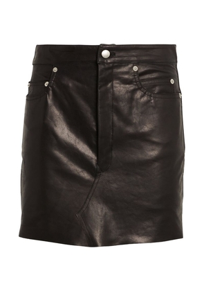 Rick Owens Leather Lido Mini Skirt