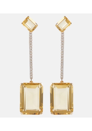 Mateo 14kt gold earrings with citrine and diamonds