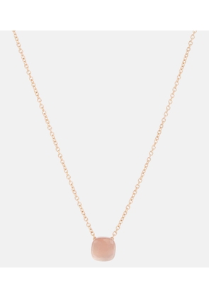 Pomellato Nudo 18kt gold necklace with rose quartz