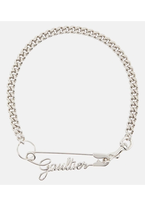 Jean Paul Gaultier Logo safety pin necklace