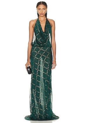 Raisa Vanessa Degage Maxi Dress in Green - Green. Size 34 (also in ).