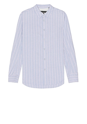 Rag & Bone Fit 2 Engineered Oxford Shirt in Blue Stripe - Blue. Size M (also in L, S).