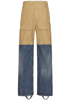 Balenciaga Patched Cargo Pant in Beige - Denim-Medium. Size M (also in ).