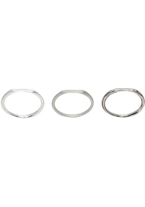 Pearls Before Swine Silver Polished Spliced Band Ring Set